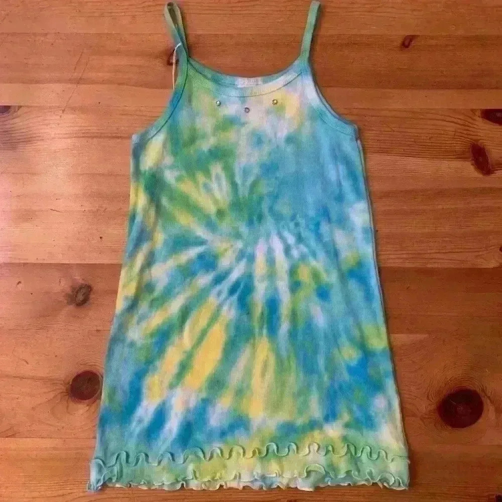 Tie dye tank dress.